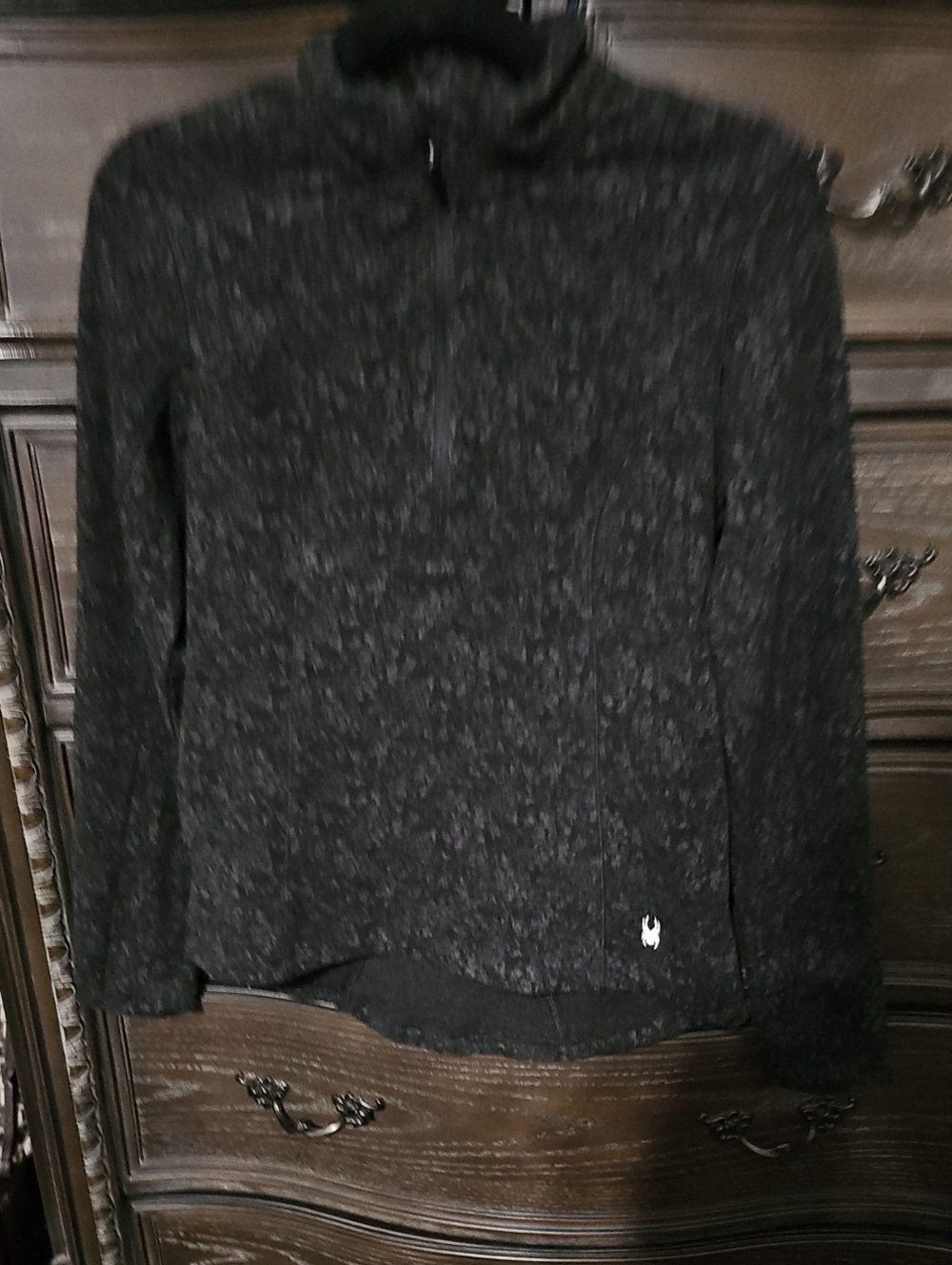 Spyder Active Black and Red Quarter-Zip Pullover